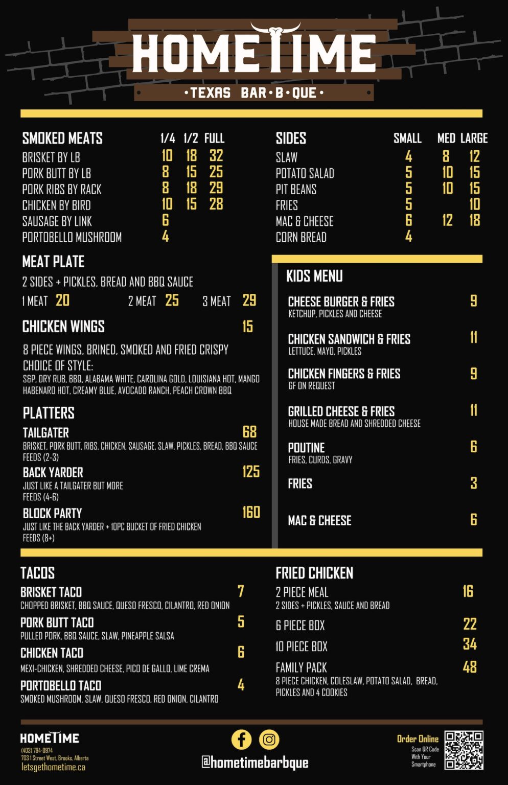 HomeTime BBQ menu, p. 1