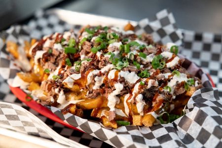 Brisket Poutine in a basket