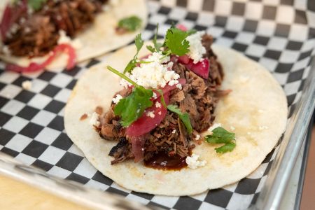 Brisket Taco on a tray